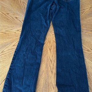 Stylish Women’s Riders by Lee Dark Blue Flare Wide Leg Jeans size 10 M
